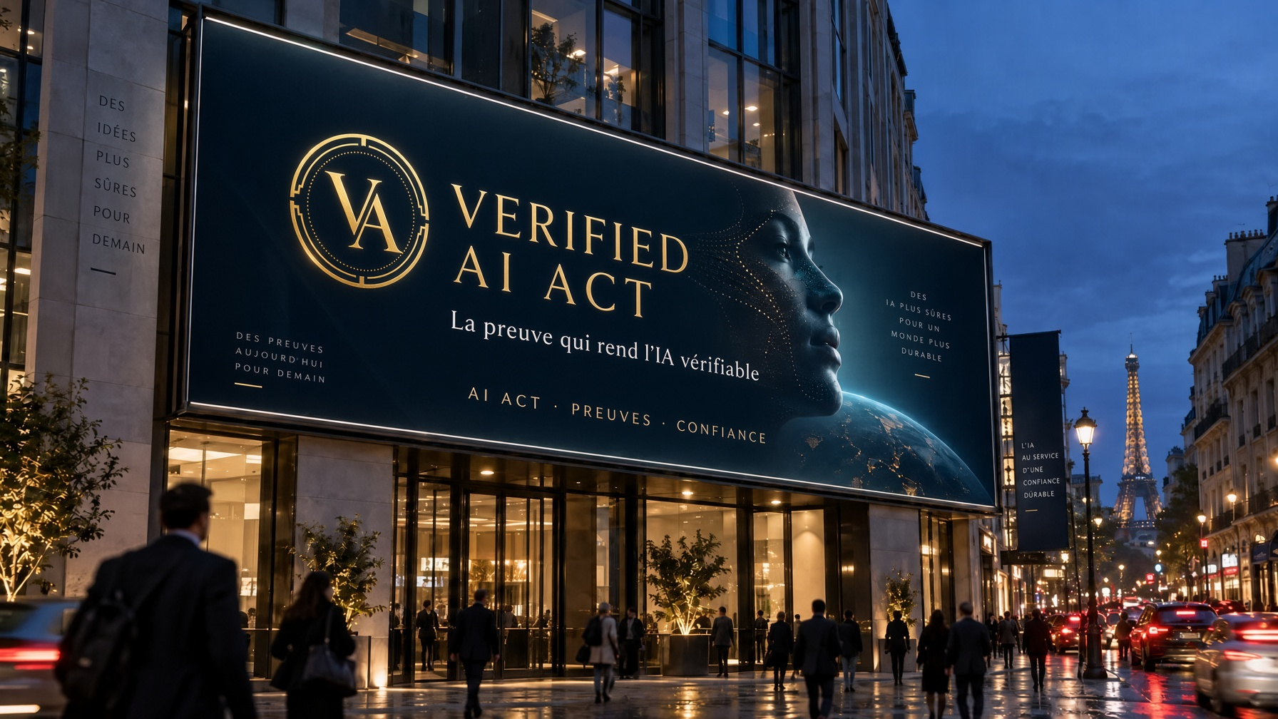 Billboard Genesis Verified présentant le réseau d’auditeurs IA